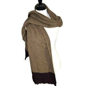 Banana Republic 100% Wool Brown Black Classic Scarf 14x78 new with tags $69